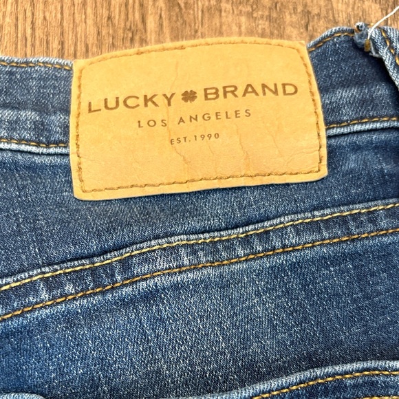 Lucky Brand Women's Medium Mid Rise Crop Ava Jeans Frayed Hem 27 / 4 Jeggings - Picture 3 of 7